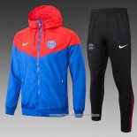 Chandal de Corta-vento do Paris Saint-Germain 2024-2025 Azul Vermelho