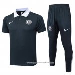 Conjunto Polo del Chelsea 2025-2026 Cinza