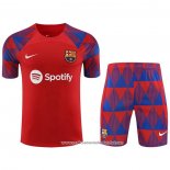 Fato de Treino Barcelona 2023-2024 Manga Curta Vermelho - Calcas Curta