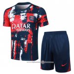 Fato de Treino Paris Saint-Germain Jordan 2024-2025 Manga Curta Azul y Vermelho - Calcas Curta