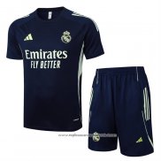 Fato de Treino Real Madrid 2025-2026 Manga Curta Azul - Calcas Curta