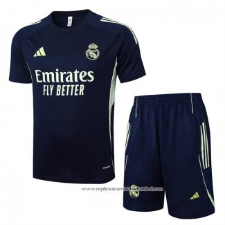 Fato de Treino Real Madrid 2025-2026 Manga Curta Azul - Calcas Curta