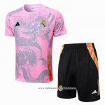Fato de Treino Real Madrid Dragon 2024-2025 Manga Curta Rosa - Calcas Curta