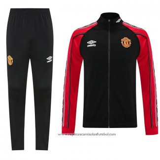 Jaqueta de Treinamento Manchester United 2025-2026 Preto