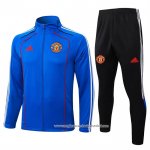 Jaqueta de Treinamento Manchester United 2025-2026 Crianca Azul