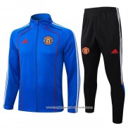Jaqueta de Treinamento Manchester United 2025-2026 Crianca Azul