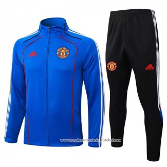 Jaqueta de Treinamento Manchester United 2025-2026 Crianca Azul