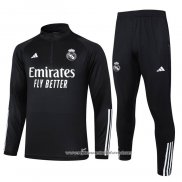 Sueter de Treinamento Real Madrid 2023-2024 Preto y Branco