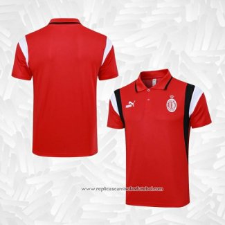 Camisola Polo del AC Milao 2023-2024 Vermelho