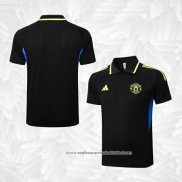 Camisola Polo del Manchester United 2025-2026 Preto Amarelo