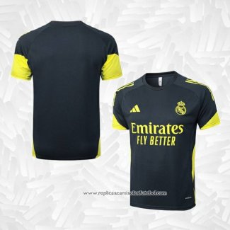 Camisola de Treinamento Real Madrid 2025-2026 Preto Amarelo