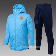 Conjunto de Agasalho Olympique Marsella 2025-2026 Azul Laranja