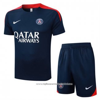 Fato de Treino Paris Saint-Germain 2025-2026 Manga Curta Azul - Calcas Curta