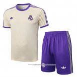 Fato de Treino Real Madrid 2025-2026 Manga Curta Amarelo - Calcas Curta