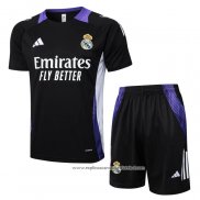 Fato de Treino Real Madrid Dragon 2024-2025 Manga Curta Preto y Purpura - Calcas Curta