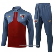 Sueter de Treinamento Sao Paulo 2025-2026 Cinza Vermelho