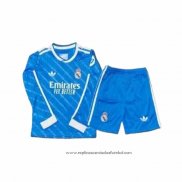 Camiseta Real Madrid 3º Manga Larga Nino 2025-2026