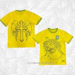 Camisola Brasil Jesus 2025 Amarelo Tailandia