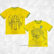 Camisola Brasil Jesus 2025 Amarelo Tailandia