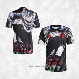 Camisola Pre Match del Manchester United 2025-2026 Preto Branco