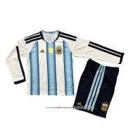 Camisola 1º Argentina 2026 Crianca Manga Comprida