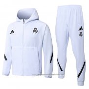Fato de Treino Hoodie Real Madrid 2025-2026 Branco