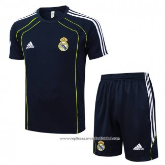 Fato de Treino Real Madrid 2025-2026 Manga Curta Azul - Calcas Curta