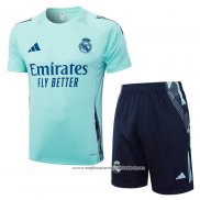 Fato de Treino Real Madrid 2024-2025 Manga Curta Verde - Calcas Curta