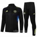 Jaqueta de Treinamento Manchester United 2025-2026 Preto Amarelo
