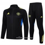 Jaqueta de Treinamento Manchester United 2025-2026 Preto Amarelo