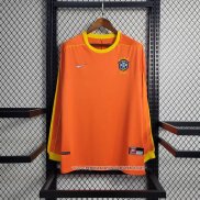 Retro Camisola Brasil Goleiro 1998 Manga Comprida