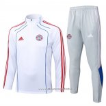 Sueter de Treinamento Bayern de Munique 2025-2026 Crianca Branco Vermelho