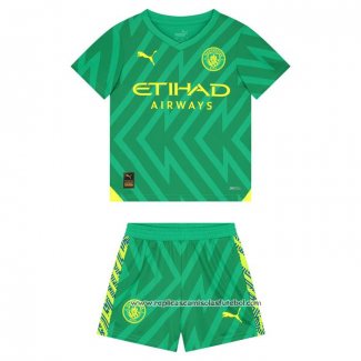 Camisola Manchester City Goleiro 2023-2024 Crianca Verde