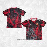 Camisola Real Madrid Dragon 2025-2026 Vermelho Preto Tailandia