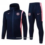 Fato de Treino Hoodie Barcelona 2025-2026 Preto Rosa
