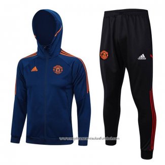 Fato de Treino Hoodie Manchester United 2023-2024 Azul