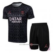 Fato de Treino Paris Saint-Germain Jordan 2024-2025 Manga Curta Preto - Calcas Curta