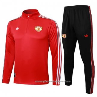 Sueter de Treinamento Manchester United 2025-2026 Crianca Vermelho