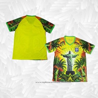 Camisola Brasil Jesus 2025-2026 Amarelo Verde Tailandia