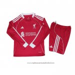 Camisola 1º Liverpool 2025-2026 Crianca Manga Comprida