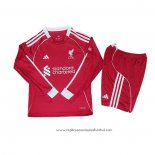 Camisola 1º Liverpool 2025-2026 Crianca Manga Comprida