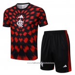 Fato de Treino Flamengo 2025-2026 Manga Curta Preto Vermelho - Calcas Curta