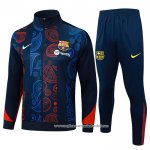 Jaqueta de Treinamento Barcelona 2024-2025 Crianca Vermelho y Azul