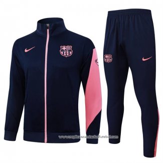Jaqueta de Treinamento Barcelona 2025-2026 Crianca Azul Rosa