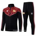 Jaqueta de Treinamento Manchester United 2025-2026 Crianca Preto Vermelho