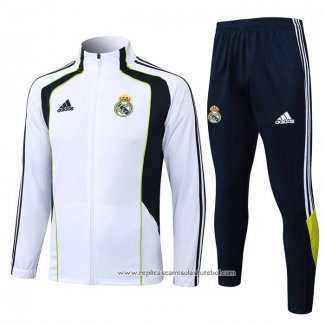 Jaqueta de Treinamento Real Madrid 2025-2026 Crianca Branco Preto