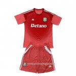 Camisola Aston Villa Goleiro 2025-2026 Crianca Vermelho