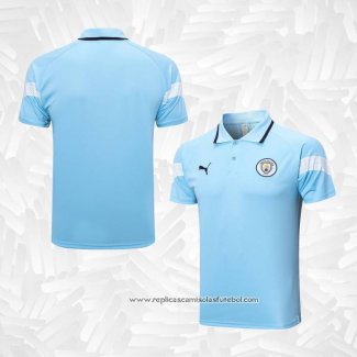 Camisola Polo del Manchester City 2022-2023 Azul