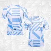 Camisola Pre Match del Manchester City 2022 Azul y Branco