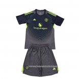 Camisola 2º Manchester United Goleiro 2025-2026 Crianca Preto